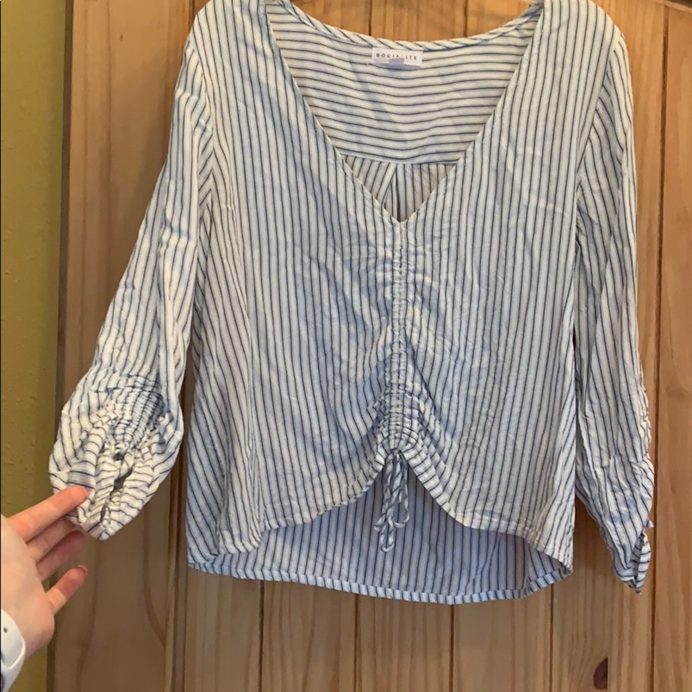 Cinch front shirt